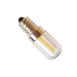 T18 0.5W DC12V Warm White Plastic Cover E12 LED Filament Refrigerator Bulb LED-MINI-E12
