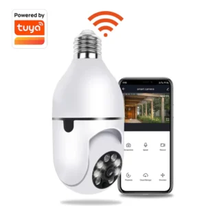 TUYA 1080P Home Security Wireless Panoramic CCTV Bulb Lamp IP Camera 360 Degree Rotating Smart WIFI Security Camera Light Bulb