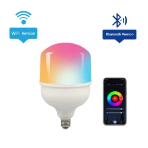 TUYA WIFI Smart Lamp Big Power T140 30W RGBW E27 100 240V Dimmable LED Intelligent Bulb Google Home Alexa for Indoor Lighting