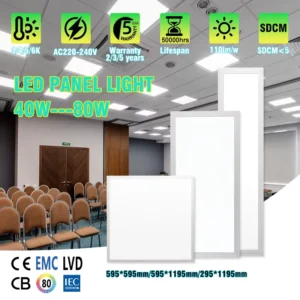 Triac Dali CCT 600x600mm 60x60cm Backlit LED Panels 30×60 1200x600mm 40W Square Recessed Flat 2×2 2×4 Ceiling Light IP20