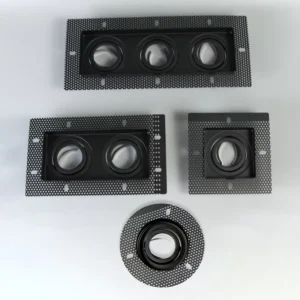Trimless Downlight Recessed Round Square Gu10 MR16 Down Light Fixture Anti Glare Iron Downlight Frame for Indoor Light
