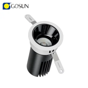 Trimless Indoor Aluminum Recessed Downlight Anti Glare Round Ceiling Adjustable Indoor Ceiling Light for Hotel