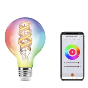 Tuya App Control Smart Filament Bulb Wifi Smart RGB Colored LED Filament Bulb Smart Life Filament Light for Indoor