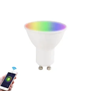 Tuya App Control Smart LED Wifi GU10 Bulb Plastic Lamp Body Spotlight Group Sharing for Google Home Alexa