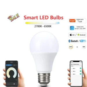 Tuya E26 E27 LED Bulbs Smart Life Remote Control Work with Alexa Google Home 5w 7w 2700 6500k