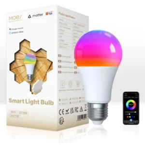 Tuya Matter WiFi Smart Bulb Dimmable Led Light 16 Million RGB Colors E27 Candle Lamp Voice Control Alexa Google Home