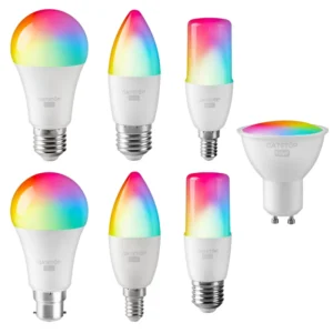 Tuya Smart RGB LED Bulb A60 E27 B22 Dimmable Light with WiFi Works with Alexa Google Amazon Home AC85V-265V for E14 GU10 Bases