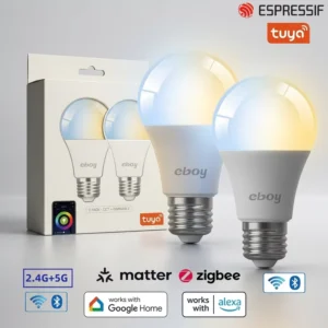 Tuya Smart WiFi LED Bulb Color Changing Dimmable Voice Control Home Decorative Lighting Wireless RGB Remote Controlled