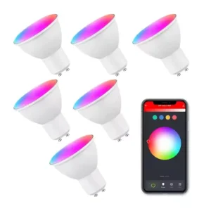 Tuya WIFI Control Dimmable RGBW Smart Bulb GU10 LED Ceiling Spot Lights LED Recessed Downlight Track Lighting