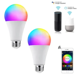 Tuya WiFi Control RGB Smart WiFi Lighting E27 Bulb Wireless App Control Adjustable A19 LED Bulb
