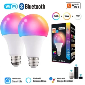 Tuya WiFi Smart Bulb Alexa LED Lamp E27 RGB Smart Light Bulbs 220V 110V Smart Lamps for Google Assistant Smart Life