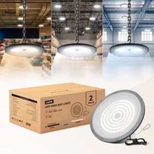 UFO Industrial Warehouse High Bay Light 80W 240W CCT Selectable Aluminum IP65 ETL Certified 6000K for Ceiling Light