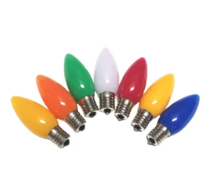 UL Commercial Grade Dimmable LED Replacement Opaque Smooth C9 Christmas Lights Bulb