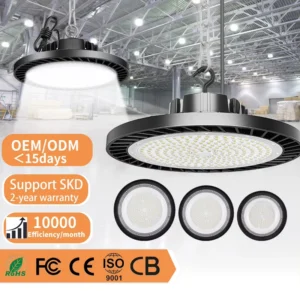 Ultra Bright UFO LED High Bay Light Waterproof Ceiling Lighting for Warehouse Mining Workshop