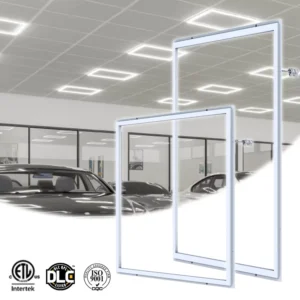 Ultra Slim Design Motion Sensor Dimmable Frame Light 30W 35W 40W 45W 50W Commercial Aluminum Square LED Flat Panel Light
