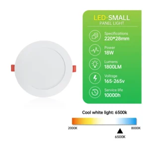 Ultra Thin 18W LED Panel Light Square Ceiling Lamp 6500K Tri-color Memory Smart Flat Panel Light SMD2835