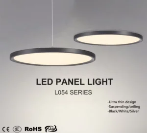Ultra Thin Flat 60W 20W 100W Edge Lit 3CCT Aluminum LED Panel Light Anti Glare Hanging Chandelier Ceiling Lamp for Living Room
