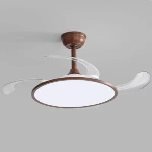 Ultra thin Metal Fan Chandelier with 3/5 Blades LED Silent Design Integrated for Living Room Dining Room and Bedroom