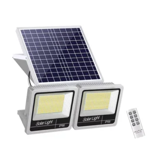 Universal Security LED Solar Floodlight Twin Light With Motion Sensor