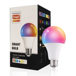 VERTEX E27 RGB Led Lamps Bulb App Control 9W 15W SMD Chip RGB+CCT Smart Led Lamps WIFI Tuya Bulb CE RoHs