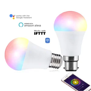 Voice Control Echo Dot Alexa 9W WiFi Smart Light RGBW, Compatible with Alexa and Google Home LED WiFi Bulb
