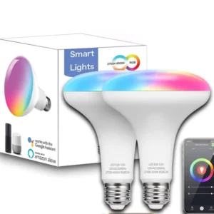 Voice Controlled RGB Smart LED Bulb 16 Million Color Changing Lights with Warm Cool White Adjustment Remote & APP Control