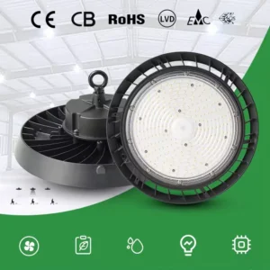 Warehouse Industrial UFO LED High Bay Light 100W 200W 300W 6500K Long Life Spotlight for Factories IP65 Workshop