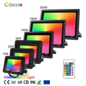 Waterproof CE EMC LVD CB IP66 10W 200W RoHS RGBW LED Flood Light