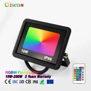 Waterproof EU Standards Certified CE EMC LVD CB IP65 10W-200W RoHS Compliant 2 Years Warranty RGBW LED Flood Light