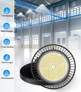 Waterproof IP65 High Lumen Highbay Light Aviation Hangars Garage Workshop LED UFO High Bay Lamp