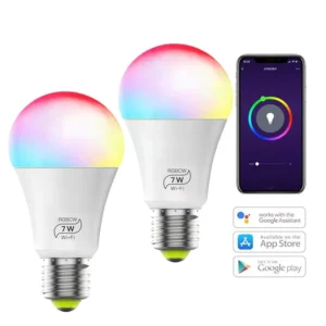 WiFi APP Control RGB Dimmable Smart LED Bulb Light for Home Bedroom Living Room Lighting