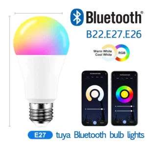 WiFi Bluetooth Smart LED Bulb A19 Alexa Voice Timer Control Dimming Color for A60 RGBC App Control 16 Million Colors