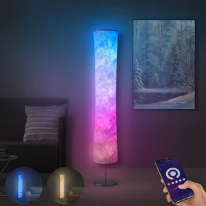 WiFi Smart RGB Color Changing Standing Lamp TUYA APP Modern Floor Light DIY Music Sync LED Floor Lamps for Living Room Decor