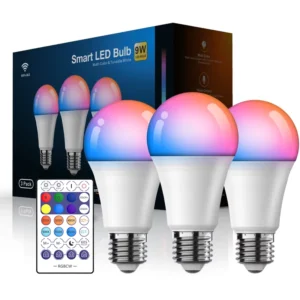 Wiscoon WiFi Smart Bulb 9W Lighting Bulbs LED Lamp Desk Rechargeable Light