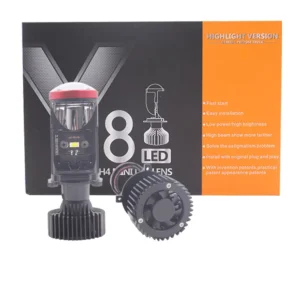Y8 H4 LED Projector Headlight for Car Fan Auto H4 LED Lights 22000LM 9003 HB2 H4 Hi Lo Car LED Headlight
