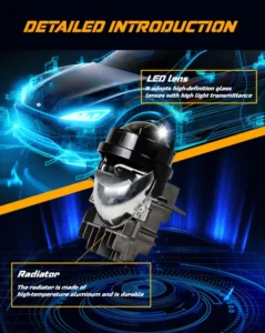 YT 30 Automotive LED Lens Bulb 15W 12V 24V 11000 Lumens Universal Fitment for Retrofit Upgrade