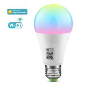 Zigbee Apple Homekit A19 E26 E27 9w Wireless RGB Multicolor Dimmable Color Changing Smart Bulb Lamp