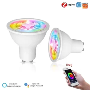 Zigbee Smart LED Bulb Timer Voice Intelligent Spotlight GU10 Dimming Color Adjustment LED